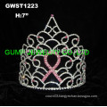 Rhinestone Pink Ribbon Crowns and Tiaras Series